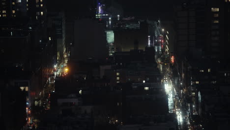 night view of a city street