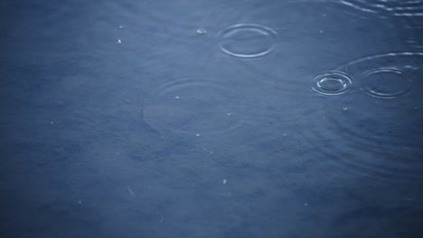 rippled rain drops in slow motion