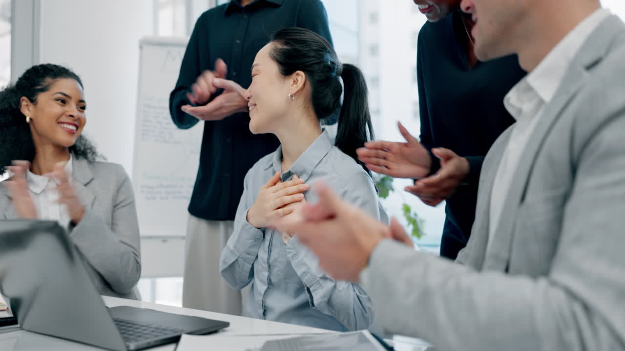 팀워크, 박수, 회의에서 전문적인
