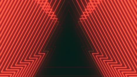 Mesmerizing-neon-light-tunnel-with-triangular-center-shape