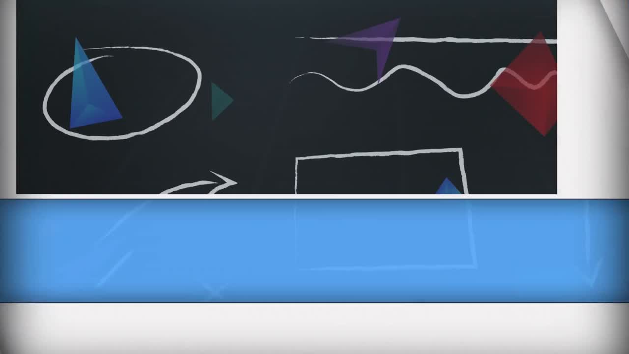 회색 배경에 대한 통계 데이터 처리에 대한 추상적인 모양의 디지털 애니메이션