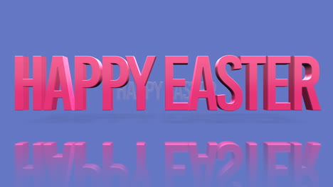 rolling happy easter text on purple gradient