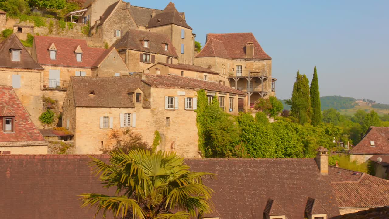 Charming view of Beynac village, showcasing its medieval architecture