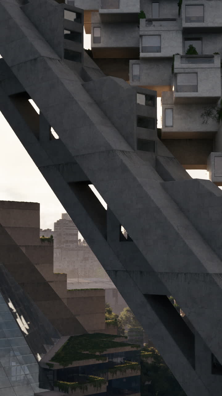 arquitectura de hormigón futurista