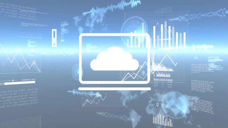 Laptop icon appearing charts animating flowchart emerging snippets gliding completing visualization