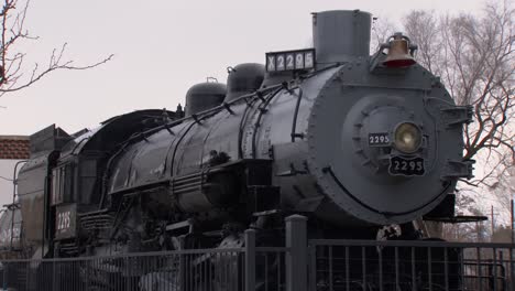 A-1920-Mikado-steam-engine-is-an-American-Locomotive-Company-passenger-train-located-in-Boise,-Idaho