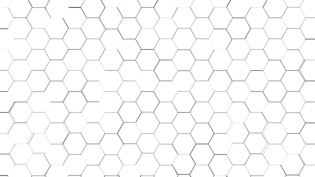 fondo de video de bucle con hexágonos de movimiento