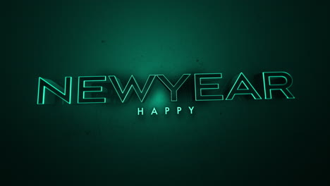 Dark-monochrome-Happy-New-Year-text-on-green-gradient