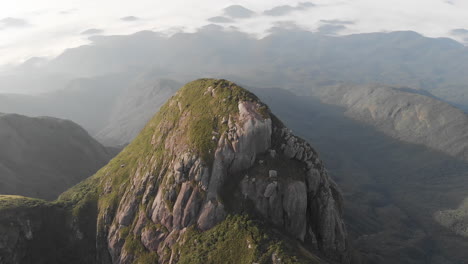 aerial view of the summit of the highest mountain in brazilian south, pico paraná, south america