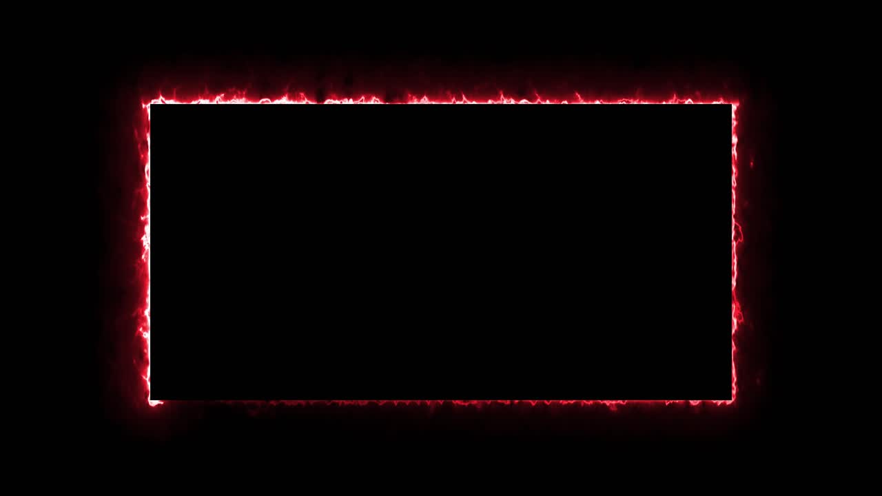 Red Glowing Fire Frame
