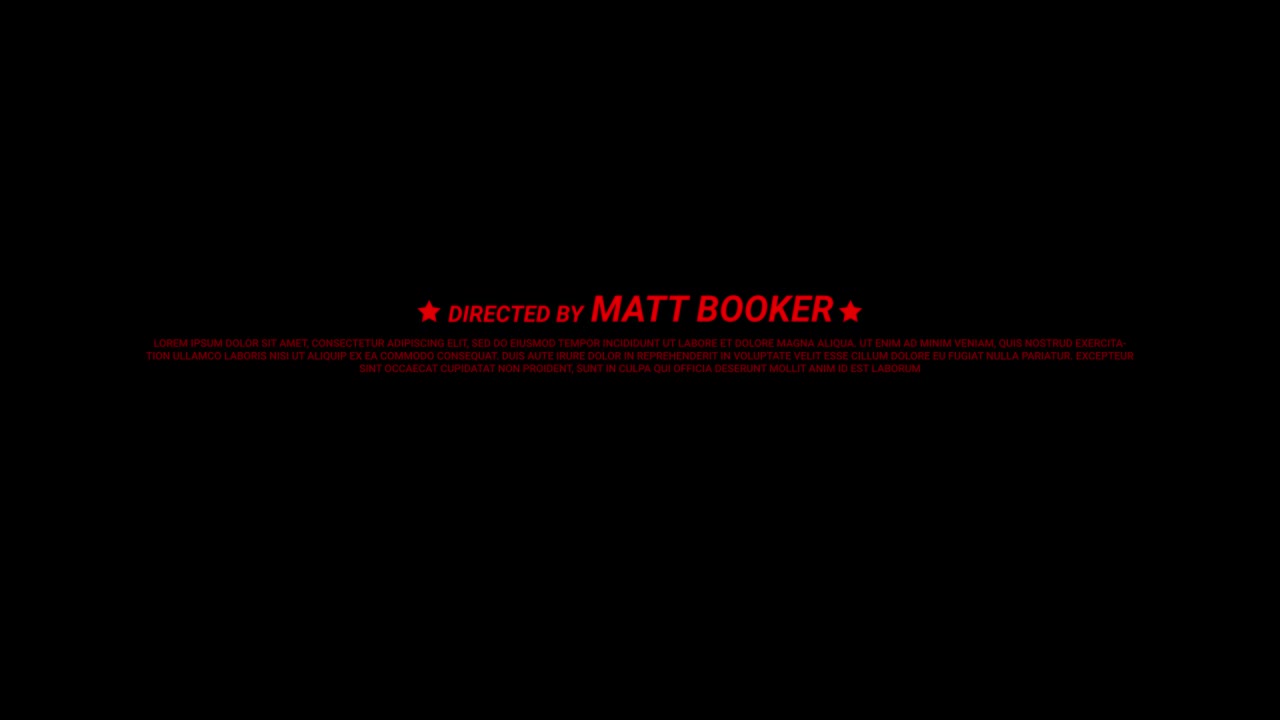 Film End Credits Pack 11