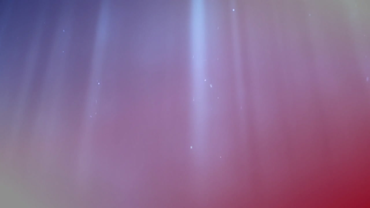 Animation of light trails and spots on colourful background