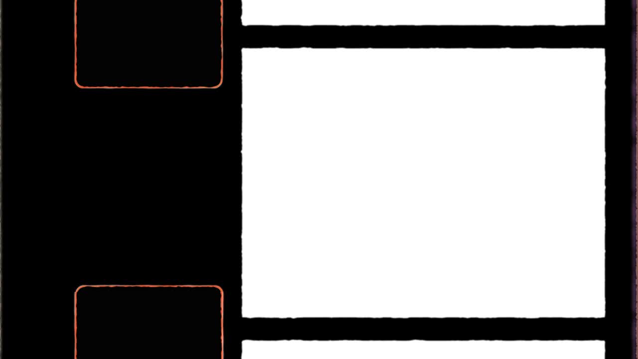 marco de película de 8 mm con agujero de engranaje y flare en el borde de la película