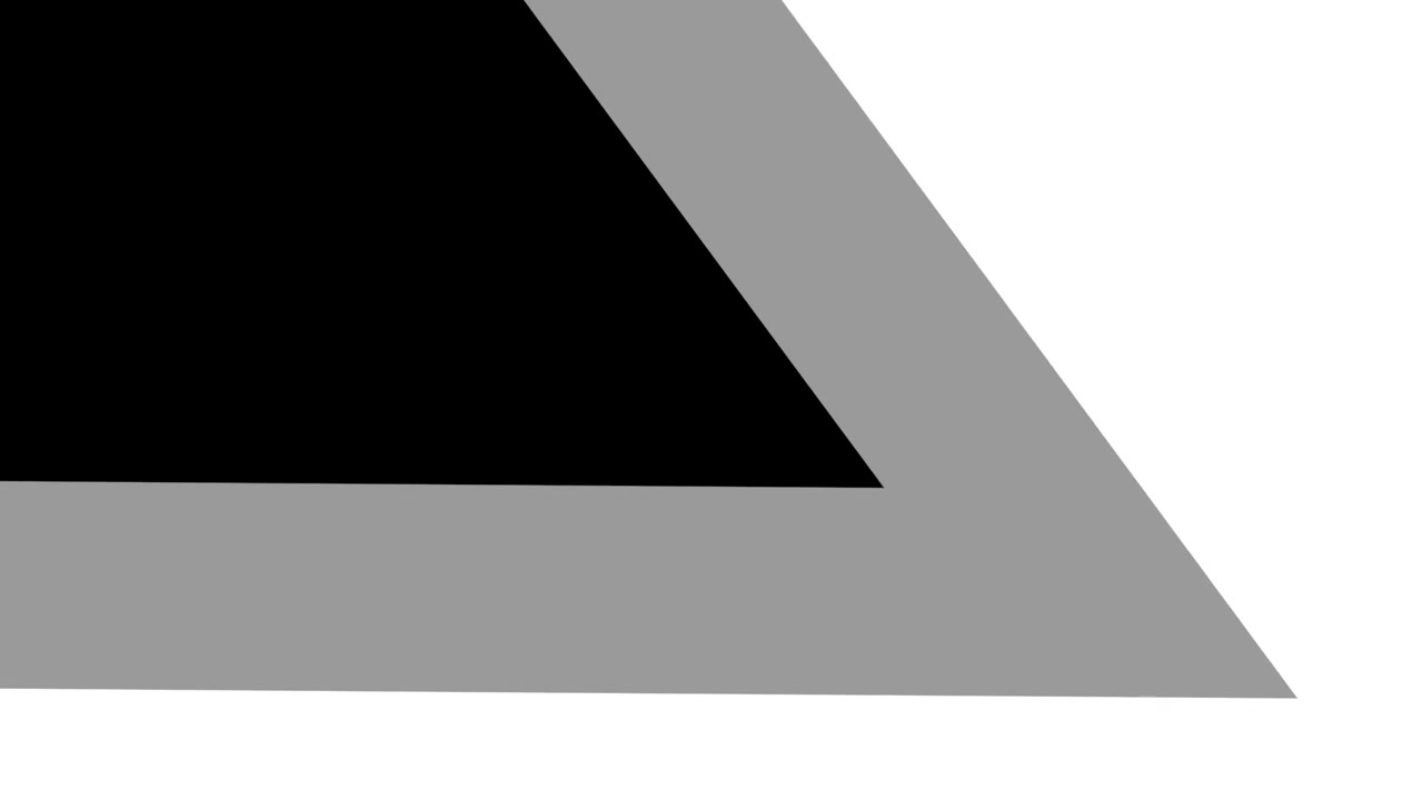 Transición Geométrica Abstracta con Formas Negras y Grises en Expansión
