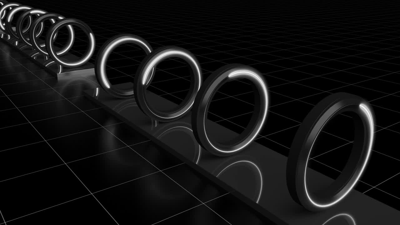 render 3d abstracto luces de discoteca túnel de fondo geométrico