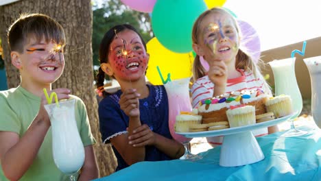 kids having celebration in the playground 4k