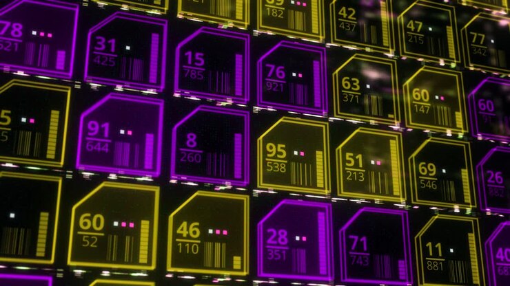 Abstract Futuristic Digital Display