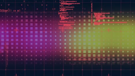 Animación-Del-Procesamiento-De-Datos-Sobre-Cuadrados-Brillantes-En-Segundo-Plano