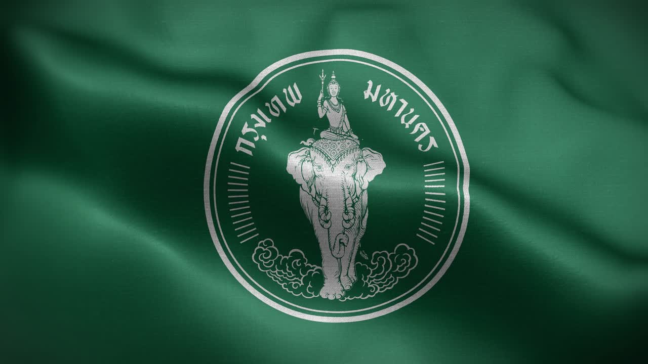 Bangkok Thailand Flag Loop Background 4K