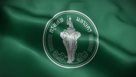 bangkok thailand flag loop background 4k