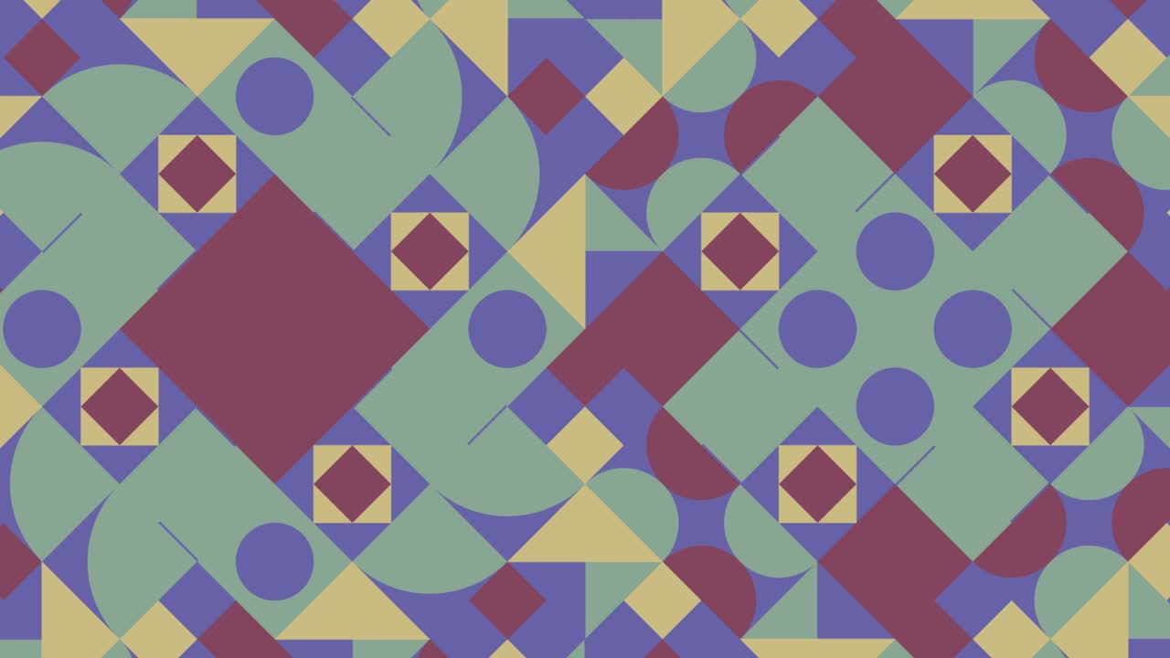 mosaico geometrico astratto con elementi molto peri violetti. piastrelle geometriche in modello animato a ciclo senza cuciture astratto. sfondo grafico a movimento infinito in un design piatto