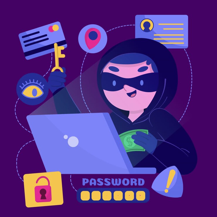 Illustrazione di Frode Online e Cybercrimine