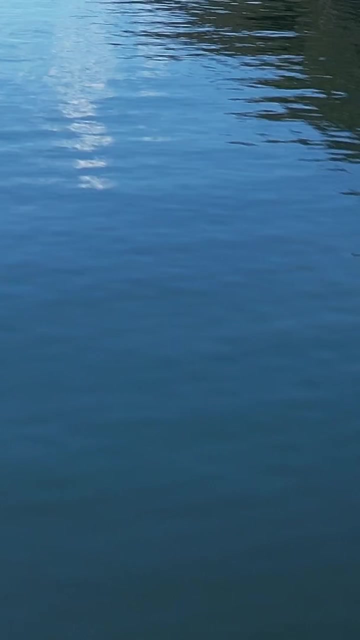 Splendida vista aerea di un lago blu cristallino sulle Alpi italiane in pieno giorno
