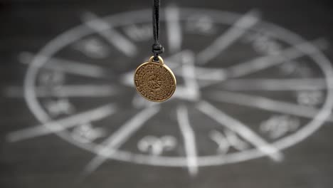 amulet of predictions on the background of the magic circle. helps in exchanging information with parallel worlds and foreseeing the future, serves to develop intuition.