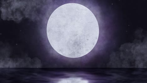 animation of moon in night sky