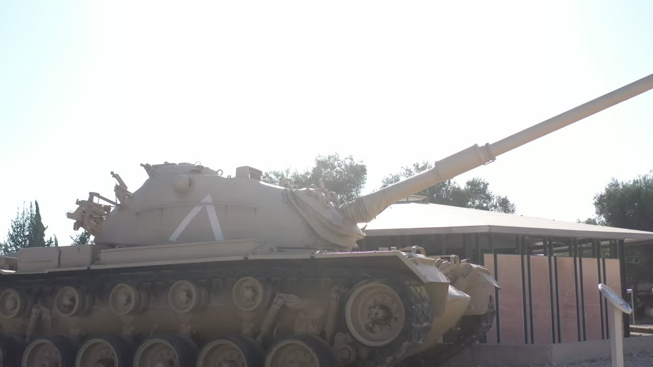 Magach Tank Display, Latrun Israel Drone View