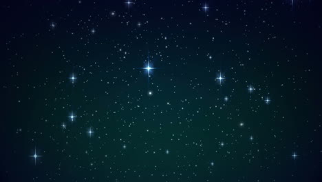 animation of green energy network appearing over stars on black background