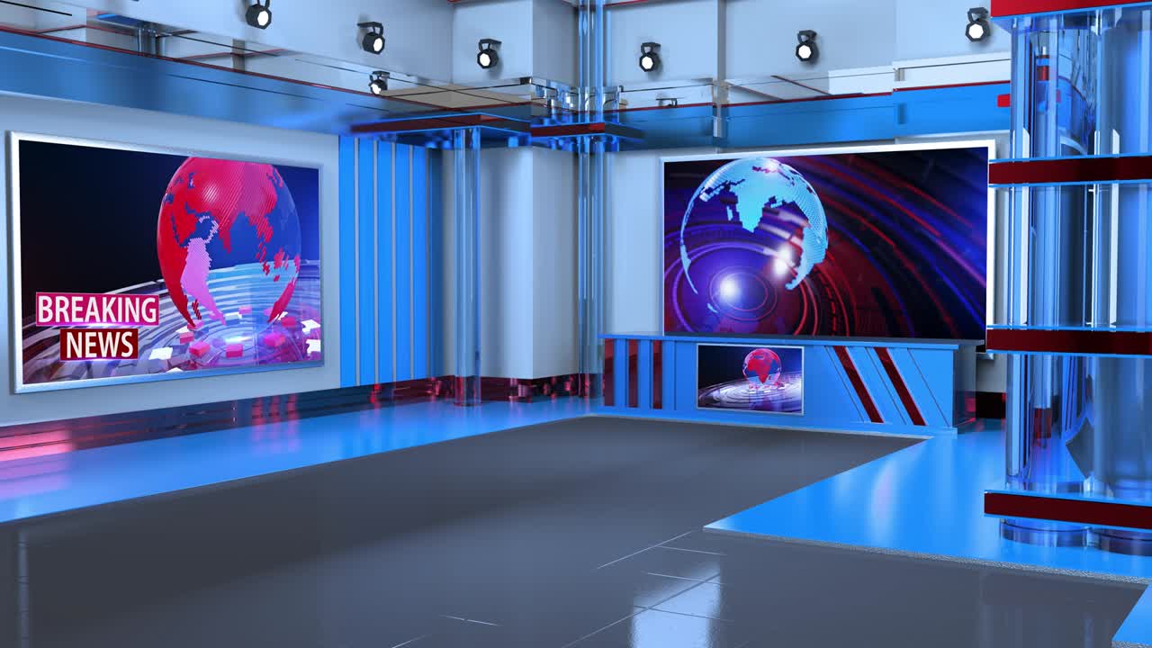 3D 가상 TV 스튜디오 뉴스