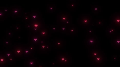 valentines and wedding day blinking background animation 4k heart romantic abstract glow particles