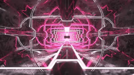 el túnel futurista de neón rosa
