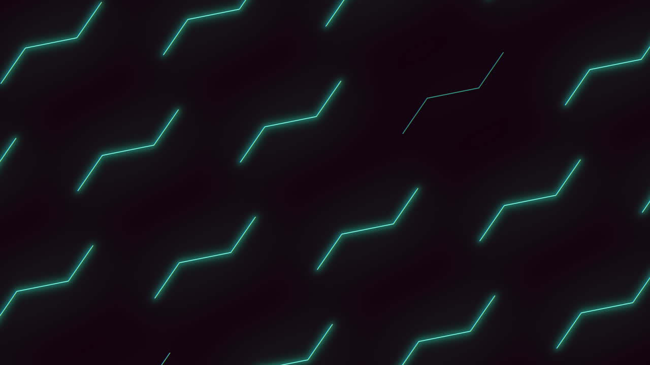 Green neon lines pattern in retro style