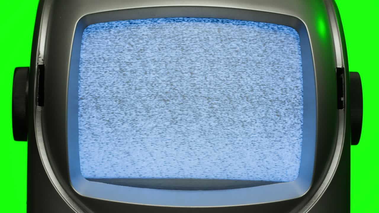 레트로 tv, 노스탈기적인 설정으로 빈티지 tv, 레트로 tv는 화면에 곡물을 표시합니다, 무서운 할로윈 밤 장치, 크로마 키 및 그린 스크린에 좋습니다.