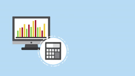 statistics graphic information in desktop