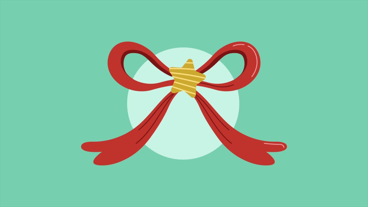 황금 별이 있는 빨간 활