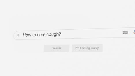 searching for how to cure cough? on internet browser