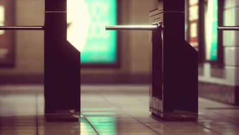 empty metro station during the coronavirus covid-19 pandemic