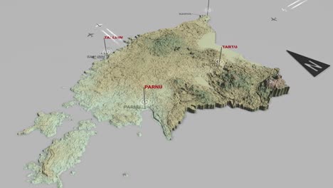 3d terrain map estonia