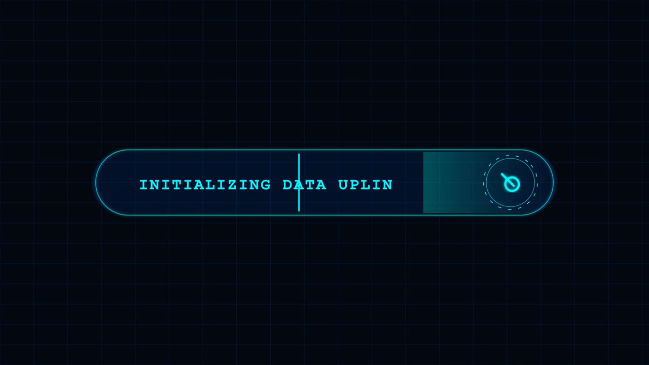 Digital Interface Displaying Initializing Data Uplink Text