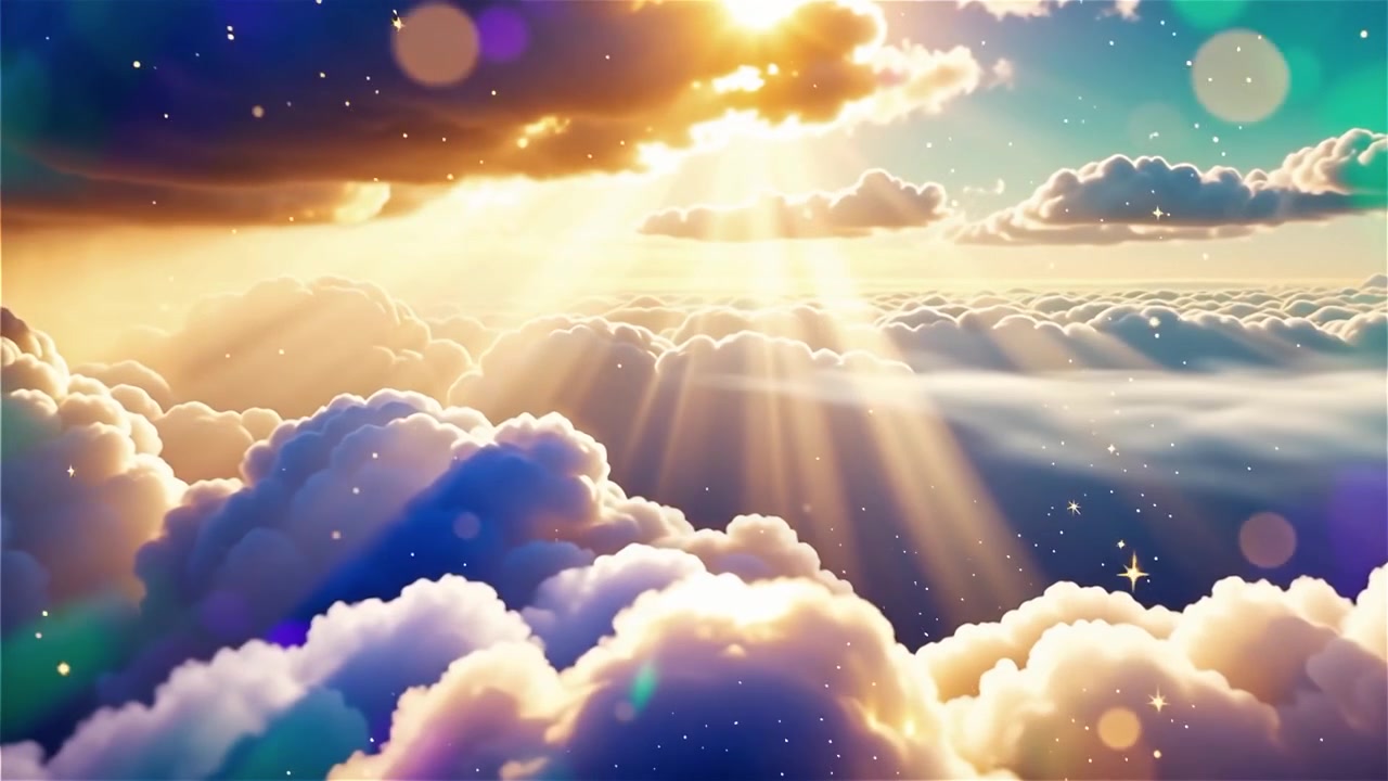 Christian Heavenly Light Worship Background