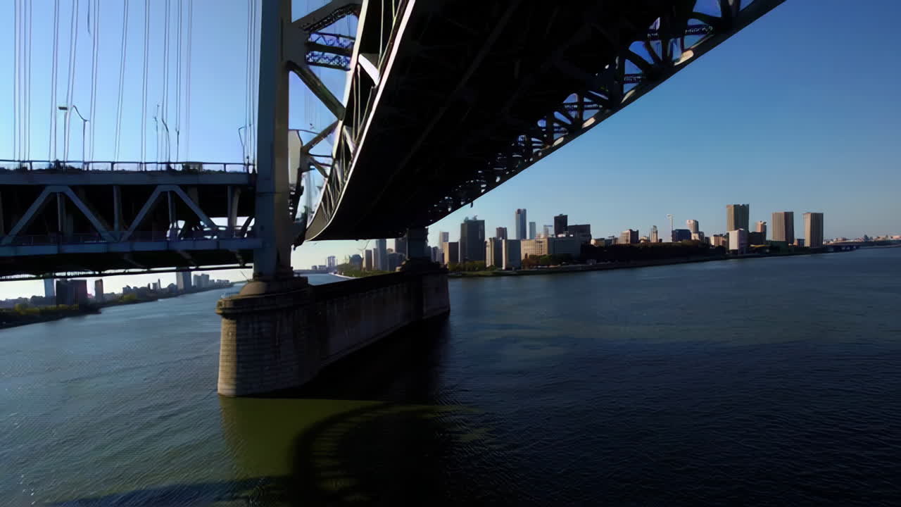 Bridge over the river with cityscape view