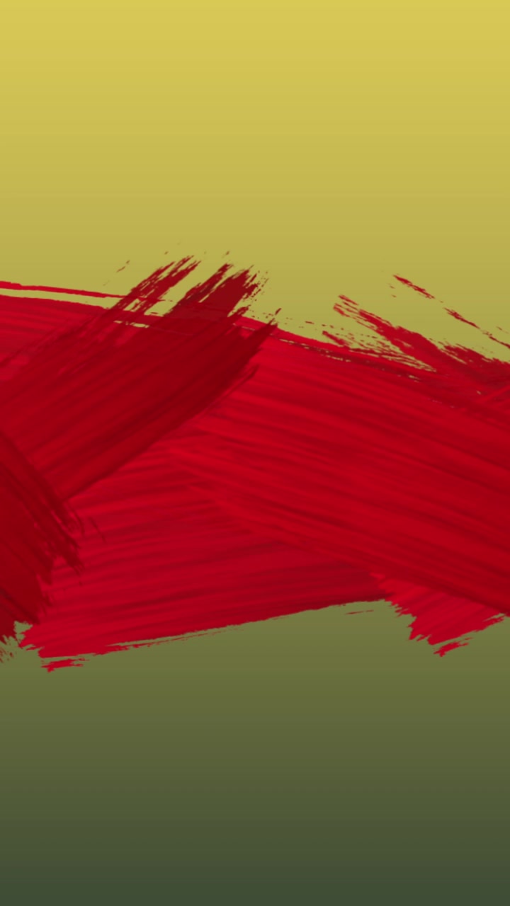 Animazione di forme rosse su sfondo verde.