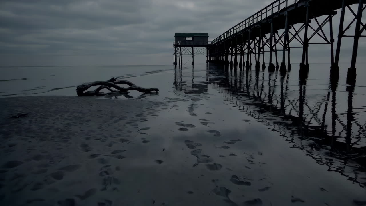 우울한 해안 풍경