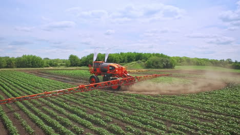 Agriculture-irrigation-machine.-Agriculture-machinery-watering-field