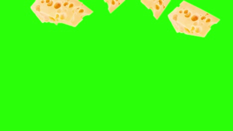 las rebanadas de queso animación elemento de fuente gráfica, clave de croma