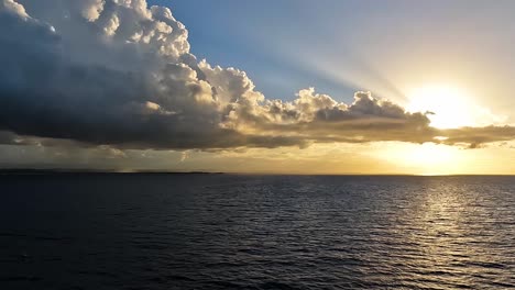 sunset on the atlantic ocean, san juan, puerto rico.