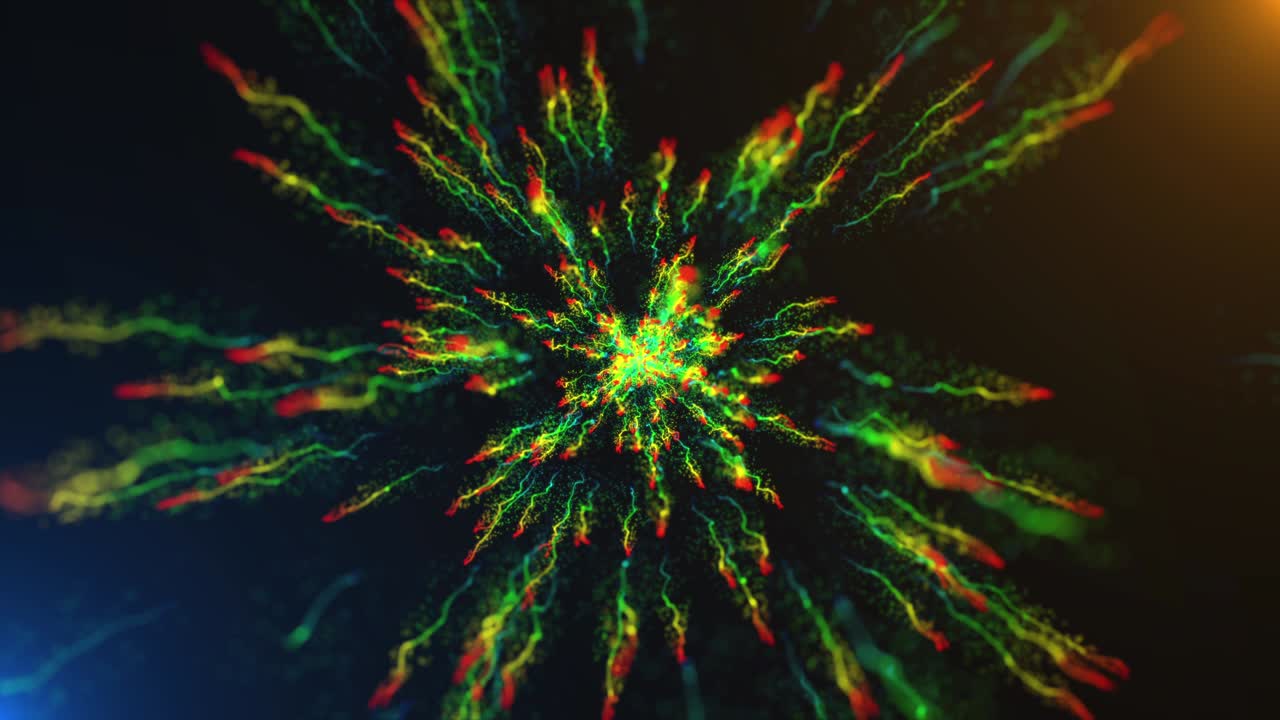 4k abstracto fondo de línea 3d con animación de partículas en movimiento. fondo de animación de bucle sin costuras.